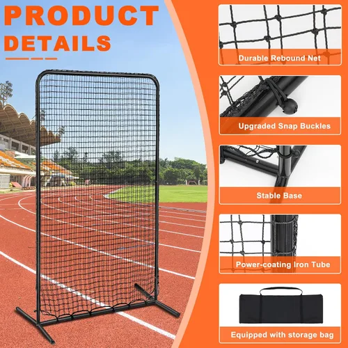Vista 3 de I Screen Baseball for Batting Cage Baseball Softball Pitching Screen Net Pitcher Protection Pitching Net Protector with Portable Bag for Batting
