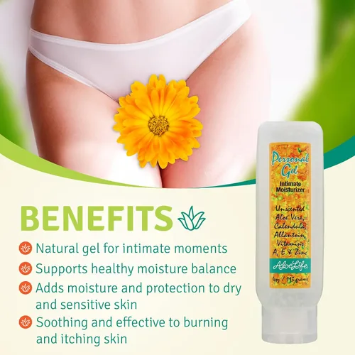 Vista 3 de Aloe Life - Gel personal, hidratante íntimo, crema de aloe orgánica, fórmula sedosa y que no mancha, perfecto para la menopausia, tratamiento