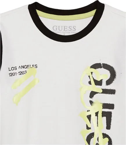 Vista 2 de GUESS Boys' Short Sleeve Organic Cotton Graffiti Tee