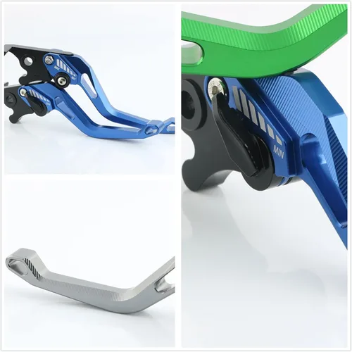Vista 6 de Embrague de freno de motocicleta Palanca de embrague de freno ajustable para motocicleta Accesorios 3D Rhombus CNC con logotipo para Suzuki V-Strom