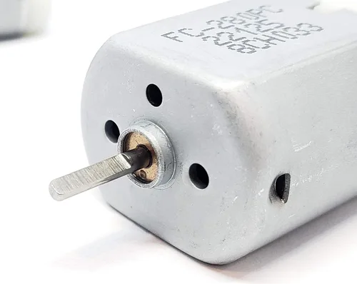 Vista 2 de Paquete de 2 – Motor de actuador de bloqueo de puerta central de eje plano de 0.394 pulgadas FC-280PC-22125 eje plano, eje D, motor de reparación