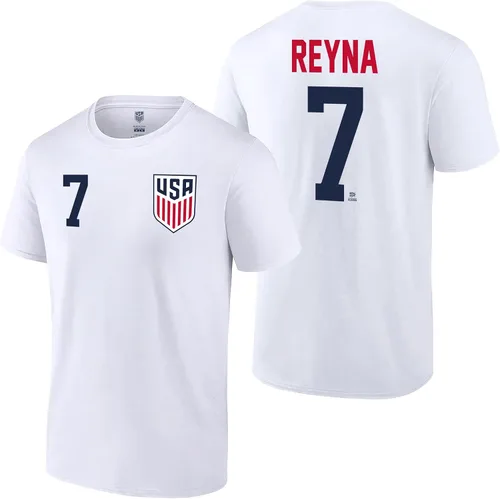 Vista 26 de Icon Sports Offical Licensed U.S. Soccer Federation USMNT Player Name and Number T-Shirt Gio Reyna Armada Escudo
