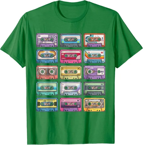 Vista 40 de Vintage Cassette Tapes Collection 80's 90's Music Mixtape T-Shirt Asphalt Grey