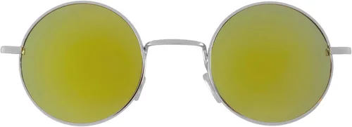 Vista 12 de OWL Gafas de sol redondas con marco de metal, círculo, retro, hippie, protección UV400 Lente verde-transparente de 2 tonos / dorado