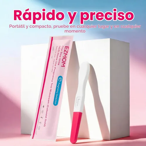 Vista 8 de Pruebas de embarazo de detección temprana, 5 pruebas de HCG para uso doméstico, prueba de detección temprana a mitad de corriente, kit de prueba