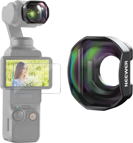 Vista 14 de NEEWER Juego de filtros ND compatibles con DJI Osmo Pocket 3 Creator Combo Accesorios, lente gran angular + ND2-32 variable + CPL + filtro