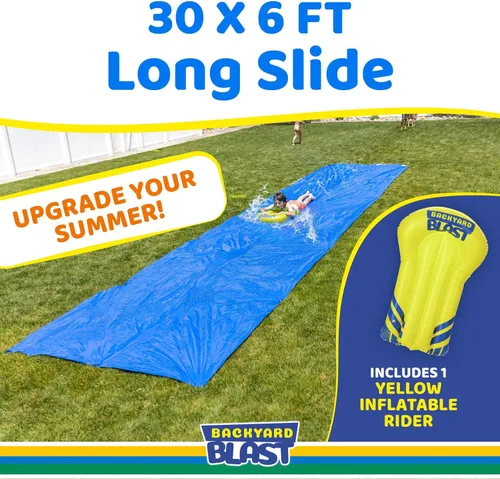 Vista 3 de BACKYARD BLAST Tobogán Gigante Deslizante para Adultos y Niños - Tobogán Deslizante de Agua Grande de Servicio Pesado para Niños, Patio Trasero