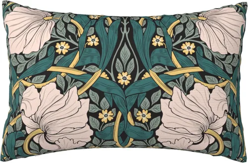 Vista 65 de Fundas de almohada William Morris diseño Strawberry Thief, fundas de almohada decorativas suaves para exteriores, fundas de almohada para decoración