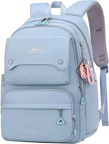 Vista 8 de JiaYou Mochila Casual para Adolescentes, Niñas, Mochila para la Escuela Secundaria, Mochila Diaria, para Mujeres, Bolsa de Viaje para Portátil, 1#