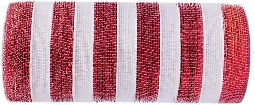 Vista 44 de YYCRAFT cinta metálica de malla de poliéster para decoración y manualidades, 10 yardas Rosa