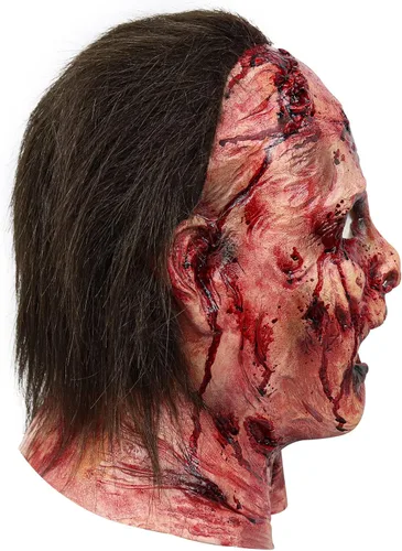 Vista 7 de Máscara de terror de terror para Halloween, cosplay, accesorios espeluznantes