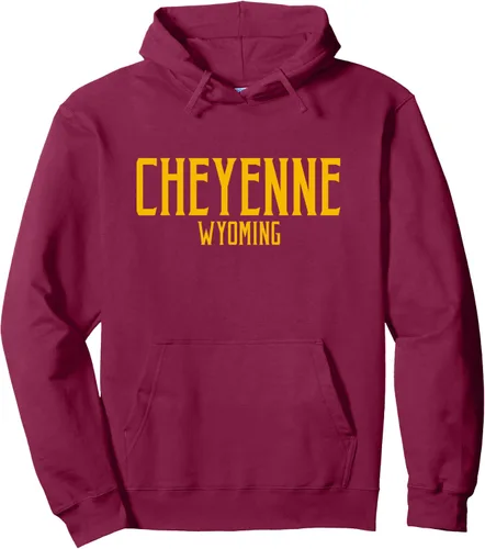 Vista 13 de Cheyenne Wyoming WY - Sudadera con capucha con estampado de ámbar