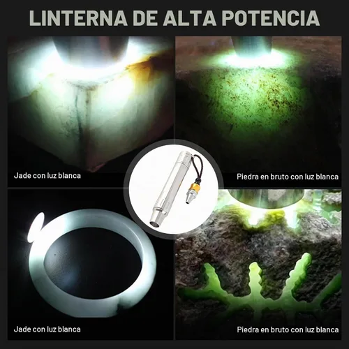 Vista 2 de Expert Jade - Linterna de evaluación de jade, lámpara LED con detector de luz de evaluación de jade, linterna portátil de identificación de joyas