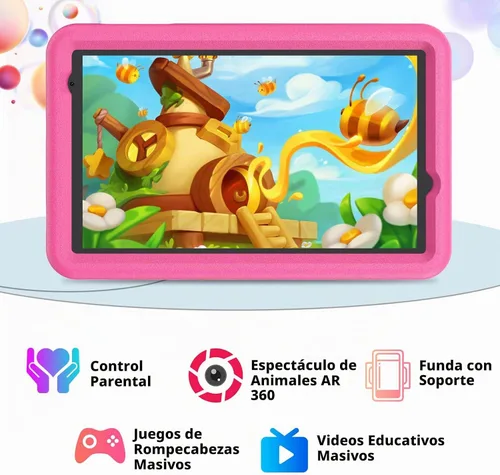 Vista 5 de VASOUN Tableta para niños de 8 pulgadas, Android 13, 8 GB (4 GB + 4 GB expandir) RAM 64 GB ROM, tableta para niños con Bluetooth, WiFi 5G