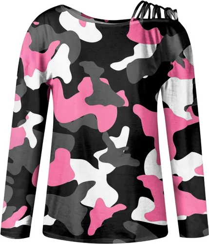 Vista 4 de COTECRAM Blusa sexy de manga larga con hombros descubiertos para otoño e invierno 2023