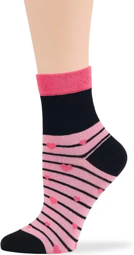 Vista 44 de 7BIGSTARS KINGDOM Women's Cotton Quarter Non-Binding Diabetic Fashion Socks-L-M-4 Pack-Multicolor