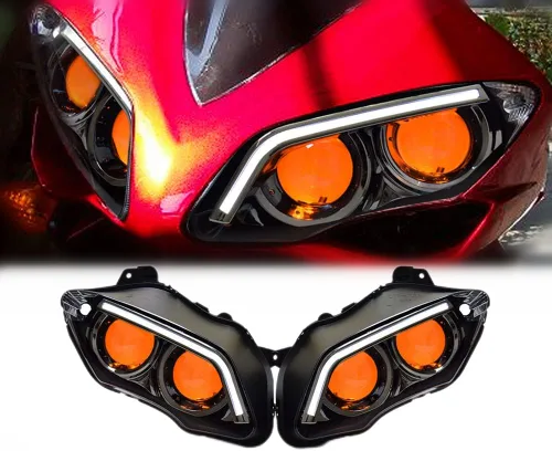 Vista 12 de Faro delantero KT R1 2007-2008, ojo de demonio azul