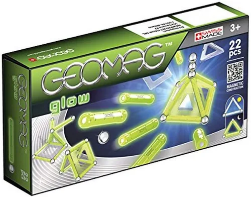 Vista 4 de Geomag Kit Glow - Juego de construcción magnética de 104 piezas que brillan en la oscuridad