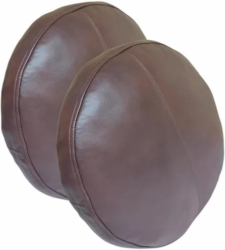 Vista 8 de Funda de almohada redonda de piel de cordero – Funda de cojín para sofá – Fundas decorativas circulares para cojín para sala de estar y dormitorio