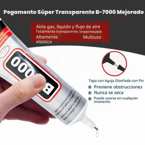 Vista 3 de B7000 - Pegamento para joyería, 4 piezas x 25 ml, B-7000 pegamento transparente super adhesivo multifunción, adhesivo industrial transparente