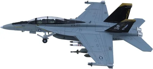 Vista 4 de F-18 Hornet Strike Attack Fighter Avión Modelo 1/100 Modelos militares fundidos a troquel F/A-18