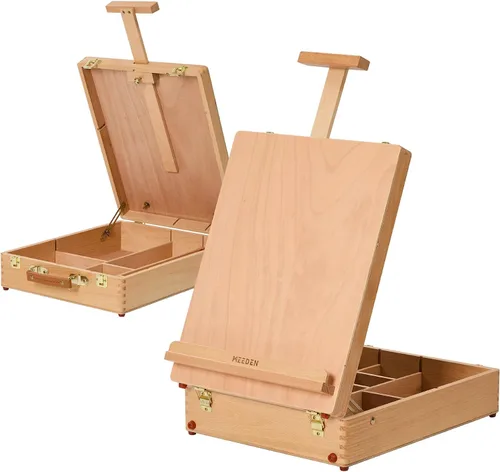 Vista 9 de MEEDEN Caballete de mesa para pintar: caballete de mesa portátil