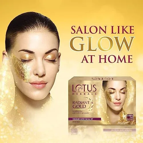 Vista 4 de Kit facial dorado para masaje, crema facial, gel facial, exfoliante facial exclusivo 4 sencillos pasos