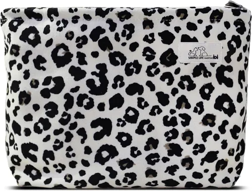 Vista 12 de HAPPYHEIDI Bolsa de maquillaje grande bolsa de cosméticos de viaje, bordado Teabreak Negro Floral