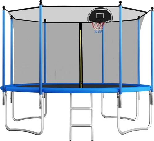 Vista 10 de Tranpoline - Tranpoline para exteriores de 16 pies, 14 pies, 12 pies, 10 pies, para niños y adultos, capacidad de peso de tranpoline de 300 a 1000