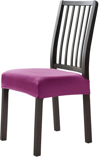 Vista 22 de Fundas de asiento de terciopelo para sillas de comedor, fundas elásticas para sillas de comedor de 2 piezas con parte inferior elástica