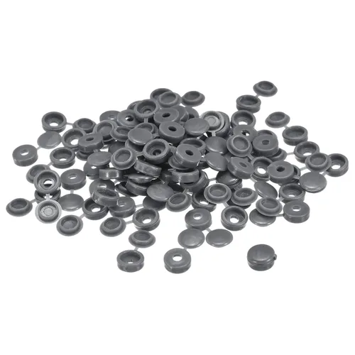 Vista 37 de uxcell 100 tapas de rosca con bisagras de 0.118 pulgadas (0.118 in), cubiertas de plástico para tornillos plegables para arandela, cubierta