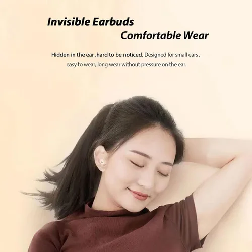 Vista 2 de Orejas pequeñas invisibles mini auriculares inalámbricos Bluetooth de bajo perfil micro pequeños pequeños discretos auriculares ocultos