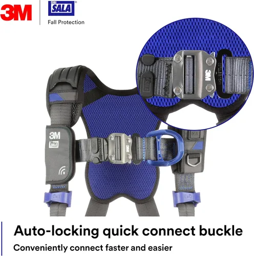 Vista 5 de 3M 1403070 DBI-SALA ExoFit X300 Arnés de seguridad de construcción cómodo, protección contra caídas, OSHA, ANSI, anillo en D trasero de aluminio