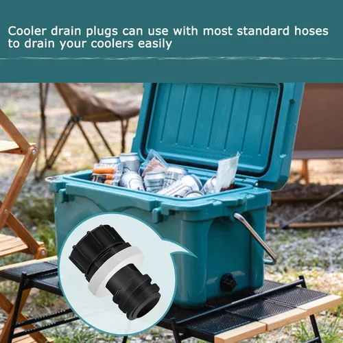 Vista 5 de Conexión de manguera de tapón de drenaje compatible con enfriador Yeti, repuesto de tapón de drenaje para la línea de enfriadores Roadie, Tundra