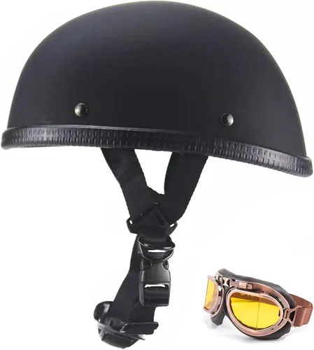 Vista 12 de Casco de motocicleta de media cara, casco con cara abierta retro aprobado por DOT para adultos hombres y mujeres, casco para adultos, casco de media