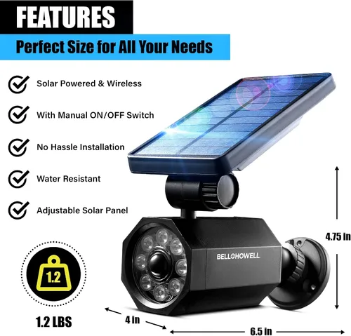 Vista 7 de Bell+Howell Bionic - Foco LED solar con sensor de movimiento de 25 pies, resistente al agua, resistente a las heladas, iluminación exterior como se