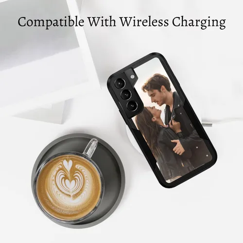 Vista 7 de Funda protectora personalizada con foto para Samsung Galaxy S22 5G, con imagen, texto, logotipo, [probada en caídas de grado militar], resistente