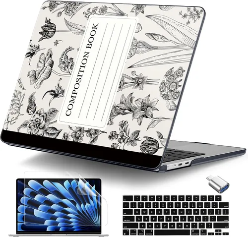 Vista 31 de Funda para MacBook Air de 15 pulgadas M5 M4 M3 M2 Chip 2026 2025 2024 2023 (modelo A3448 A3241 A3114 A2941), carcasa rígida con cubierta de teclado