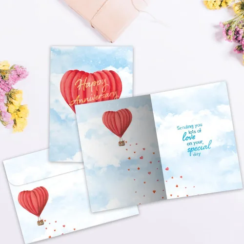 Vista 3 de Tree-Free Greetings - Tarjeta de felicitación de aniversario - Diseños artísticos - 1 tarjeta + sobre a juego - Fabricada en Estados Unidos - 100%