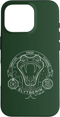 Vista 20 de iPhone 16 Harry Potter Slytherin Line Art Snake Symbol Case