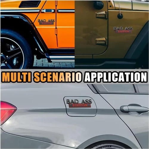Vista 5 de Emblema de edición Bad Ass para coche, parachoques de coche, parachoques capó, maletero 3D, accesorios de repuesto para rejilla delantera del portón