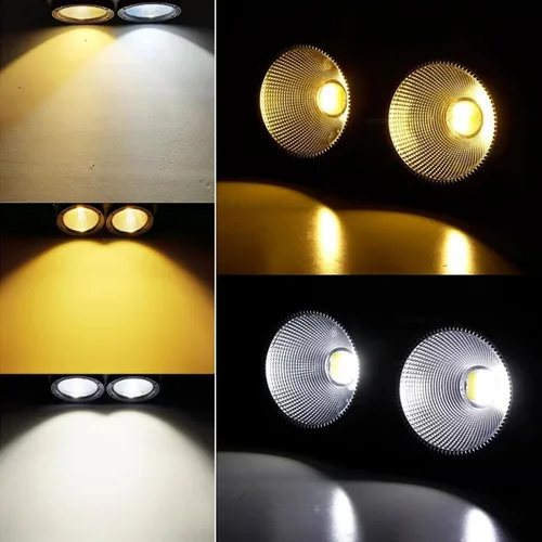 Vista 6 de MAD OWL Luces LED de 200 W, 2 ojos fríos y blancos cálidos, control DMX, activación de sonido, estroboscópico COB para teatro, iglesia, eventos