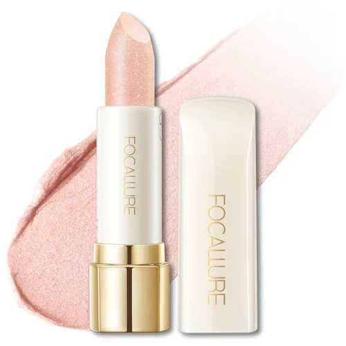 Vista 19 de FOCALLURE Lápiz labial brillante hidratante, acabado brillante perlado, bálsamo labial tintado hidratante con textura cremosa, mancha de labios