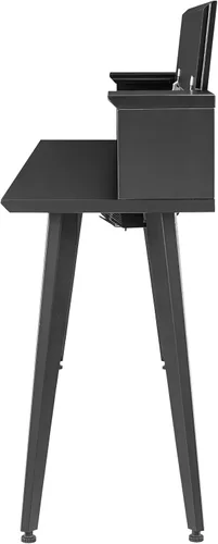 Vista 11 de Gator Frameworks Elite Series - Escritorio con teclado de 61 notas con diseño abatible y paso de cable trasero, acabado negro (GFW-ELITEKEYTBL61-BLK)