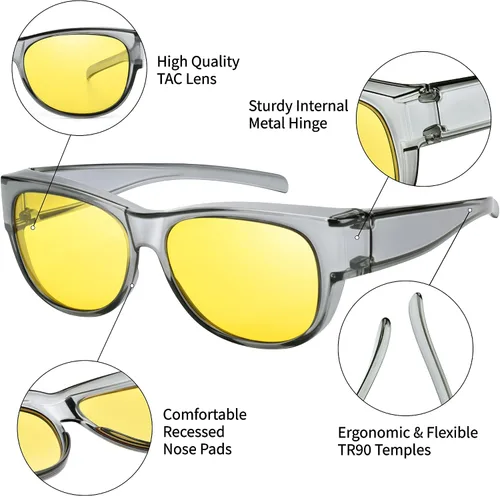 Vista 4 de URUMQI Gafas de sol polarizadas para mujer gafas de sol de ojo de gato de moda UV400 marco flexible TR90
