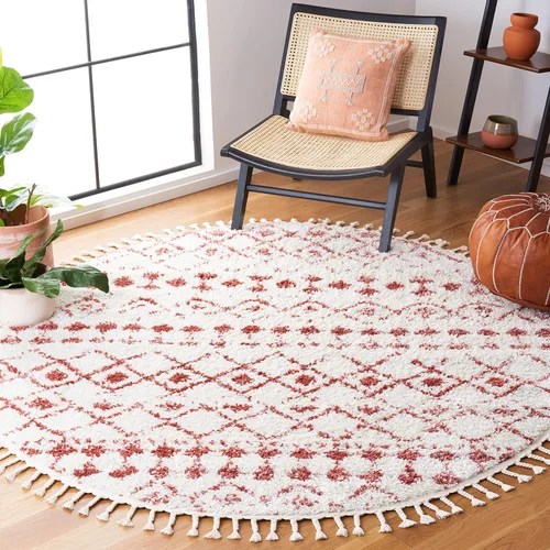 Vista 41 de SAFAVIEH Berber Fringe Shag Collection - Alfombra decorativa de 2 pies 2 pulgadas x 4 pies, color crema y gris oscuro, diseño que no desprende