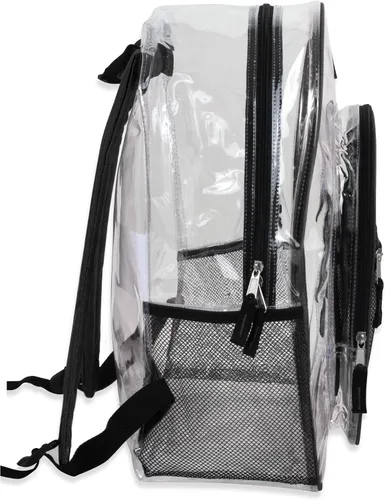 Vista 5 de Summit Ridge Mochila transparente impermeable aprobada para estadios, resistente con soporte para botella de agua para viajes, hombres, mujeres