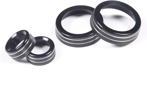 Vista 5 de Cubierta de botón de ajuste de volumen de aire acondicionado de aleación de aluminio compatible con Chevrolet Corvette C7 2014 2015 2016 2017 2018