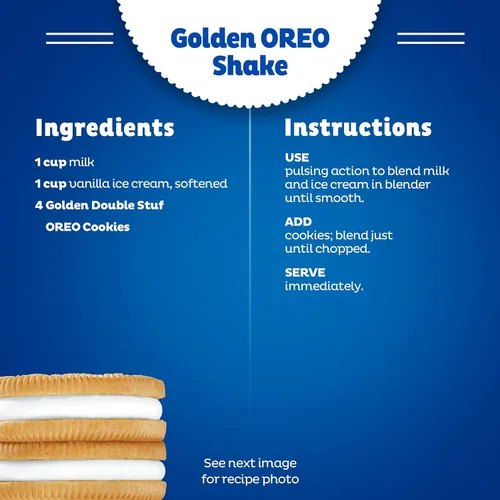 Vista 10 de OREO Double Stuf Golden Sandwich Galletas, tamaño fiesta, 24.95 oz
