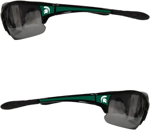 Vista 11 de Gafas de sol deportivas negras estilo élite con logotipo en las esquinas